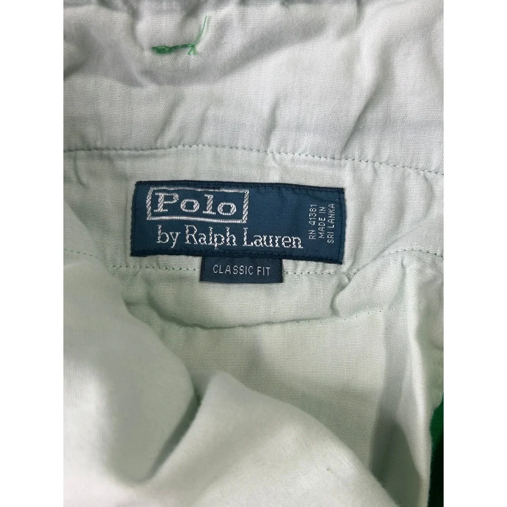 Polo Ralph Lauren Mens Green Whale Embroidered‎ Classic Fit Chino Shorts 34